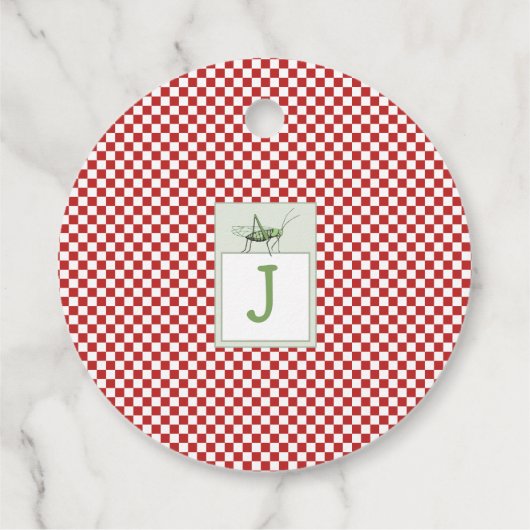 Schattige Grasshoppers Verjaardagsfeestje Circle D Bedankjes Labels (Achterkant)