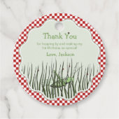 Schattige Grasshoppers Verjaardagsfeestje Circle D Bedankjes Labels (Voorkant)