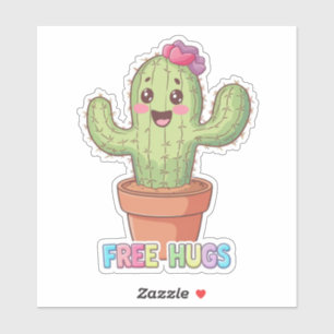 Schattige gratis knuffels Cactus Sticker