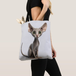 SCHATTIGE GRAY HAIRLESS SPHYNX CAT TOTE BAG