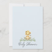 Schattige Green Foliage Boys Lion Baby shower Kaart