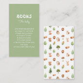 Schattige Green Sage Baby shower Boekaanvraag Informatiekaartje (Voorkant / Achterkant)