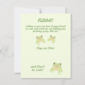 Schattige Green Tree Frog - verjaardagsfeestje. Kaart (Achterkant)