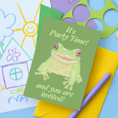 Schattige Green Tree Frog - volledige tekst voor h Kaart