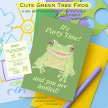 Schattige Green Tree Frog - volledige tekst voor h