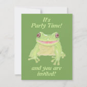 Schattige Green Tree Frog - volledige tekst voor h Kaart (Voorkant)