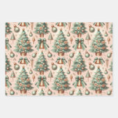 Schattige Green Tree kerstcadeau Inpakpapier Vel (Voorkant 2)