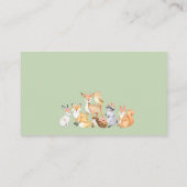 Schattige Greenery Woodland Animals Boeken voor Ba Informatiekaartje (Achterkant)