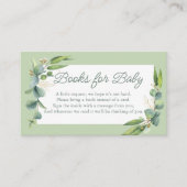 Schattige Greenery Woodland Animals Boeken voor Ba Informatiekaartje (Voorkant)