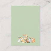 Schattige Greenery Woodland Animals Boeken voor Ba Informatiekaartje (Achterkant)