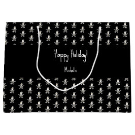 Schattige Grey Plaid Santa vakantiepatroon Groot Cadeauzakje