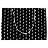 Schattige Grey Plaid Santa vakantiepatroon Groot Cadeauzakje (Achterkant)