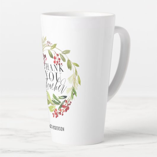 schattige griezelaar latte mok (Rechterhoek)