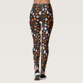 Schattige griezelig Halloweenpatroon Leggings (Achterkant)