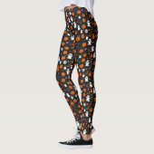 Schattige griezelig Halloweenpatroon Leggings (Links)