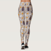 Schattige griezelig Halloweenpatroon Leggings (Achterkant)