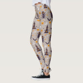 Schattige griezelig Halloweenpatroon Leggings (Links)