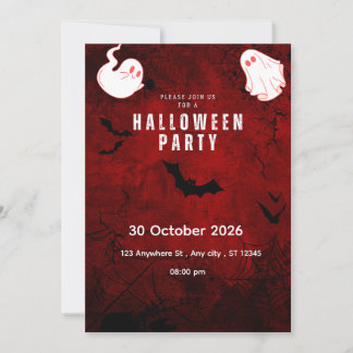 Schattige griezelige Halloween-feestuitnodiging | Aankondiging