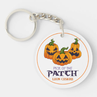 Schattige griezelige Jack O Lantern Halloween Pomp Sleutelhanger
