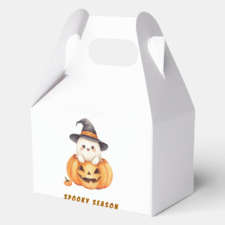 Schattige griezelige seizoen Halloween geest pompo Bedankdoosjes