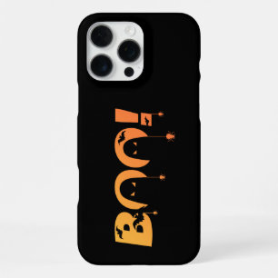 Schattige griezelige typografie met vleermuizen en iPhone 16 pro max hoesje