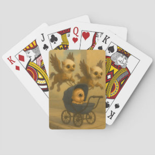 Schattige Griffoenen & Baby Cycloop Mythe Fantasie Pokerkaarten
