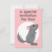 Schattige grijs chinchilla gepersonaliseerde carto kaart (Achterkant)