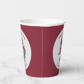 Schattige grijs en rood Waterverf kerstwasbeer Papieren Bekers (Rechts)