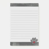 Schattige grijs hondenprint Waterverf achtergrond  Post-it® Notes (Voorkant)