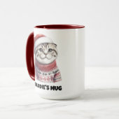 Schattige Grijs Kat Tabby Kitten met Naam Mok (Voorkant links)