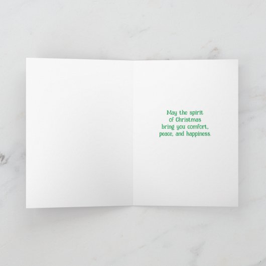 Schattige grijs kerstkitten vakantie zegeningen kaart (Binnen)