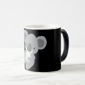 Schattige Grijs Koala Beer met Green Leaf Magische Mok (Voorkant rechts)