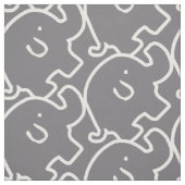 Schattige grijs olifantspatroon stof (Swatch)