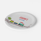 Schattige grijs stadsverkeer Kind verjaardagsfeest Papieren Bordje (Gekanteld)