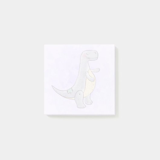 Schattige Grijs Tyrannosaurus Rex Dinosaur Speelgo Post-it® Notes (Voorkant)