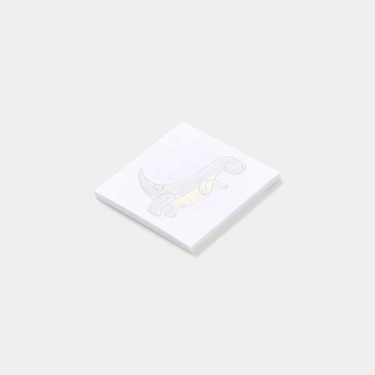 Schattige Grijs Tyrannosaurus Rex Dinosaur Speelgo Post-it® Notes (Schuin)