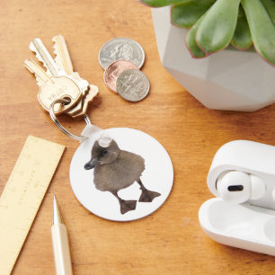 Schattige grijze dichte foto sleutelhanger