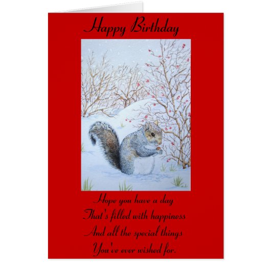 schattige grijze eekhoornsneeuwscène in wild (Voorkant)