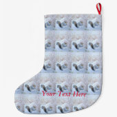 schattige grijze eekhoornsneeuwscène in wild grote kerstsok (Achterkant)