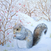 schattige grijze eekhoornsneeuwscène in wild legpuzzel