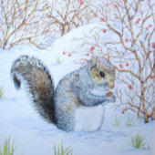 schattige grijze eekhoornsneeuwscène in wild legpuzzel