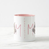 Schattige grijze kattenmoeder genaamd Blush Moeder Mok (Midden)