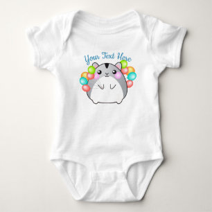 Schattige Grijze Kawaii Hamster Romper