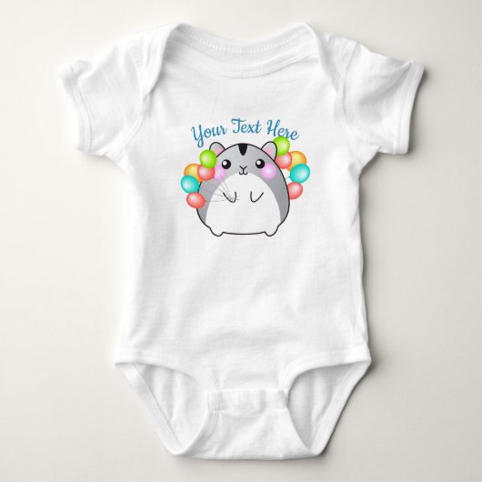 Schattige Grijze Kawaii Hamster Romper (Voorkant)