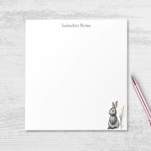 Schattige Grijze Konijn Bunny Schets Persoonlijk Notitieblok