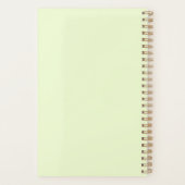 Schattige grijze olifant groen planner (Achterkant)