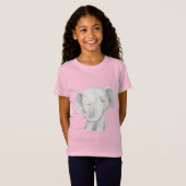 Schattige grijze olifant t-shirt (Voorkant volledig)