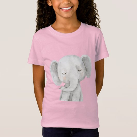 Schattige grijze olifant t-shirt (Voorkant)