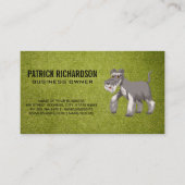 Schattige grijze ruige hond | Gras Visitekaartje (Voorkant)