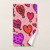 Schattige Griljige Harten Bad Handdoek (Handdoek)
